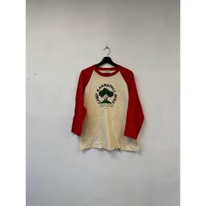 Vintage Crazy Shirts Camp Kaanapali Shirt Mens Medium Baseball Raglan Hawaii 90s